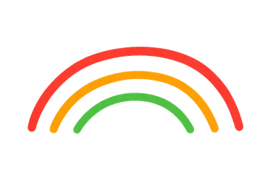 Rainbow doodle illustration